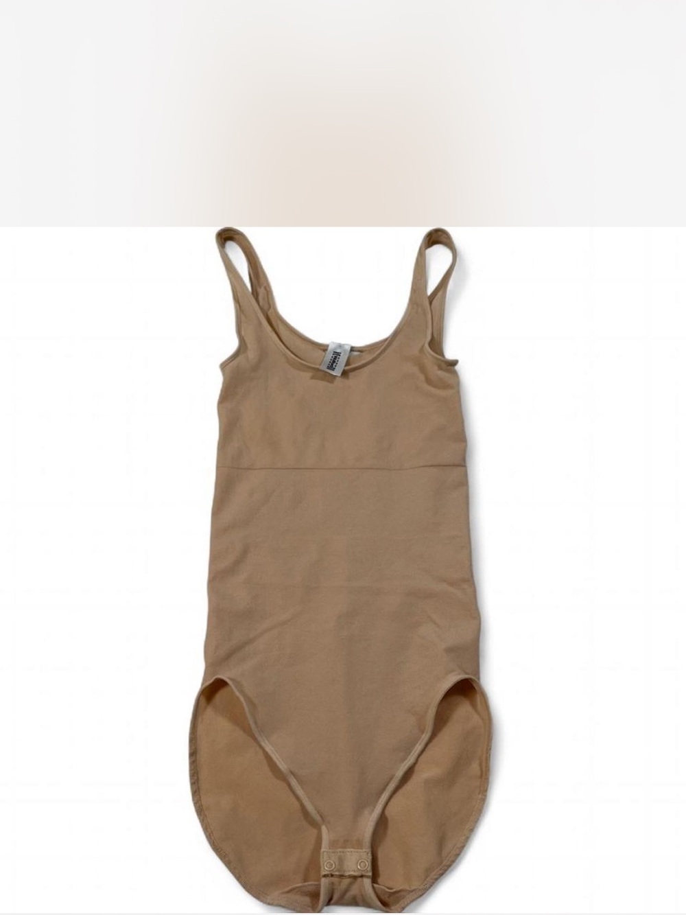 WOLFORD SHAPE BODYSUIT SLEEVELESS TAN SIZE S